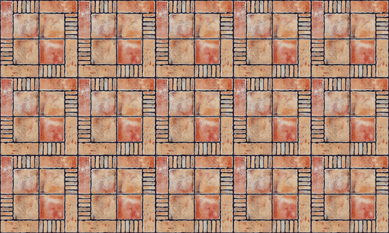 Bruine rustieke stenen vierkanten - TenStickers