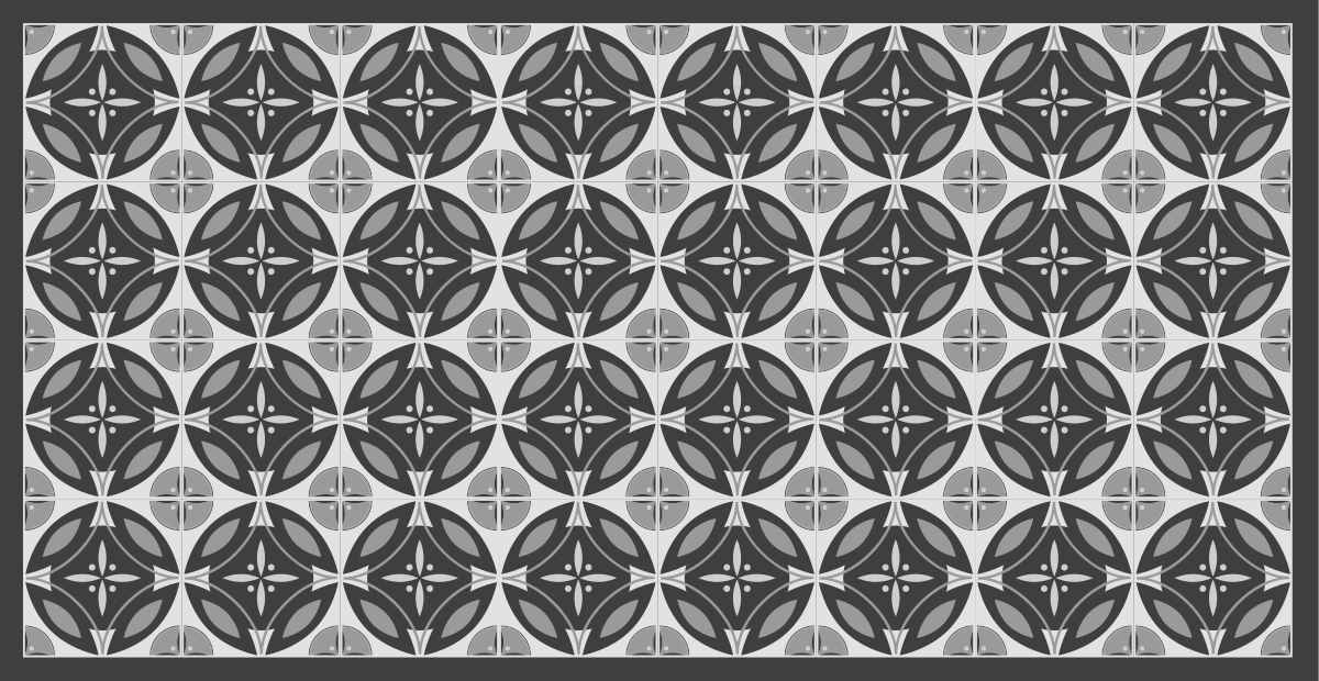 Verfijnd monochroom motief marmeren vinyl tapijt - TenStickers