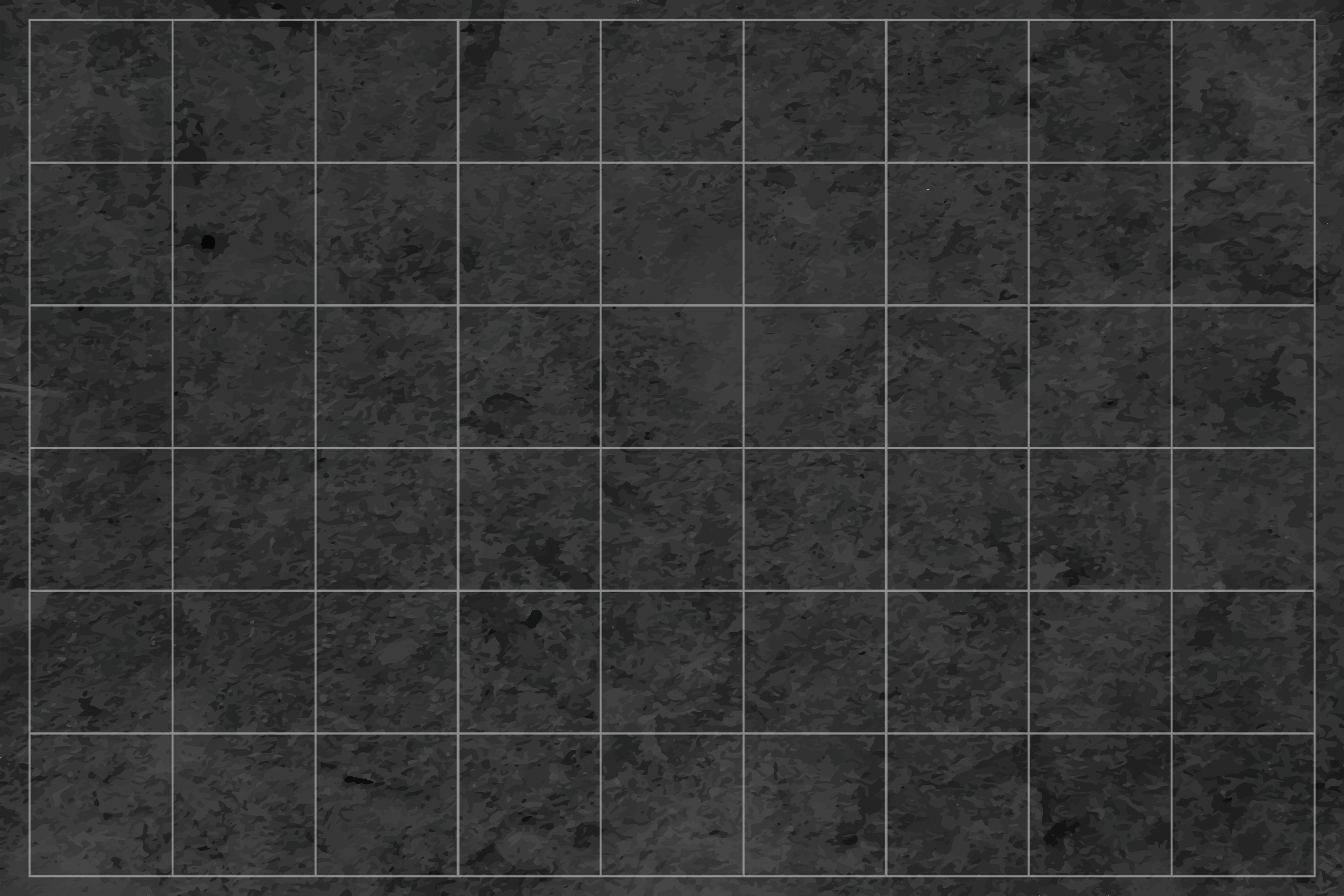 Strakke zwarte vierkanten vinyl tapijt stenenstructuur - TenStickers