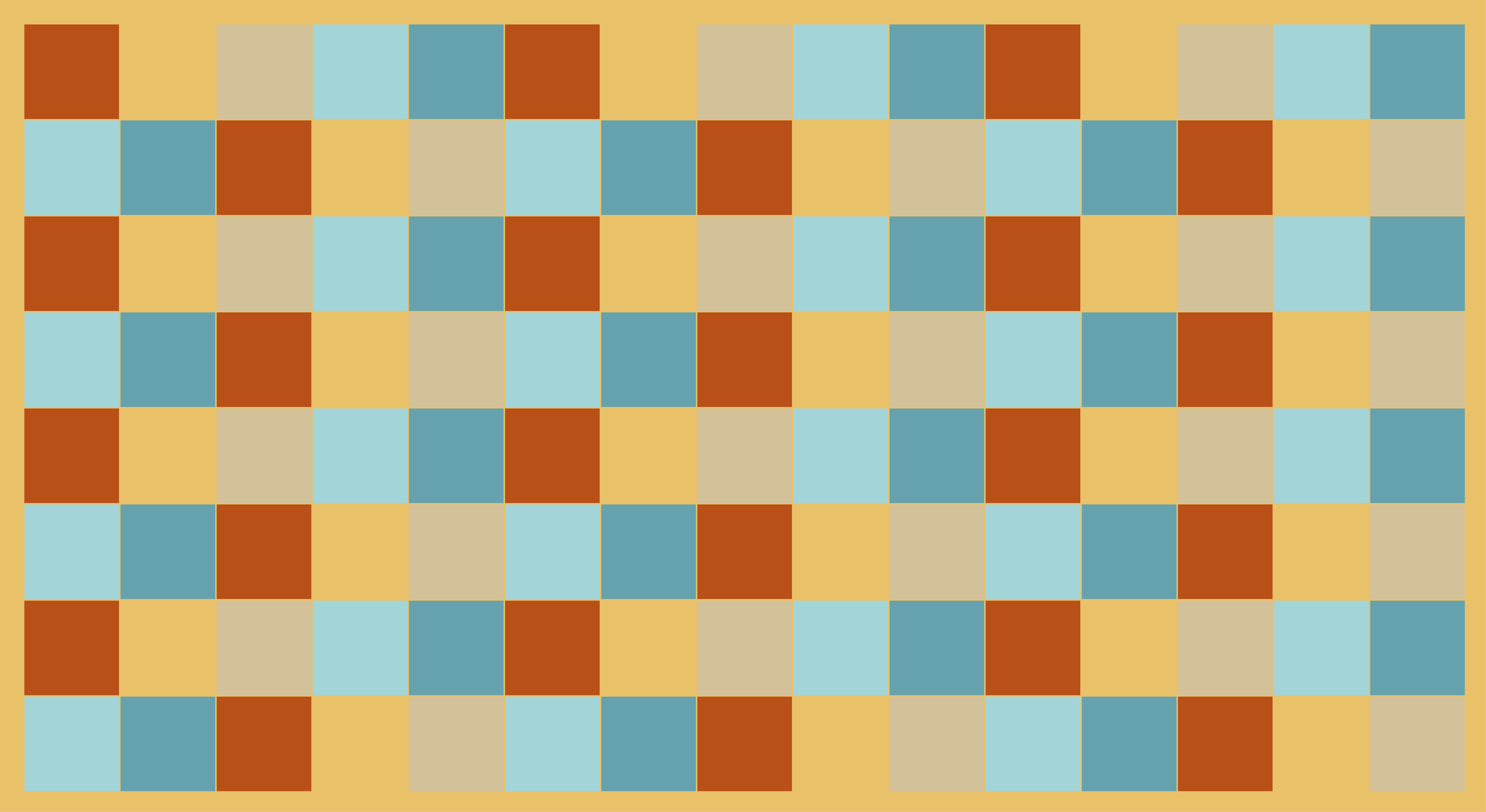 Hydraulische tegels vinyl tapijt Zandkleurige vierkanten - TenStickers