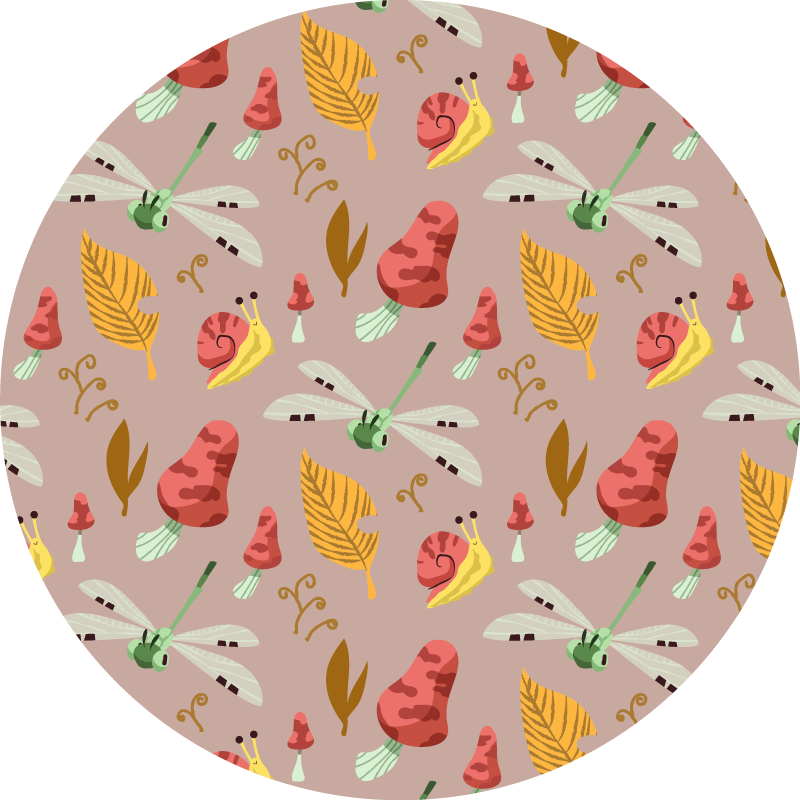 Beige boselementen vinyl tapijt natuur - TenStickers