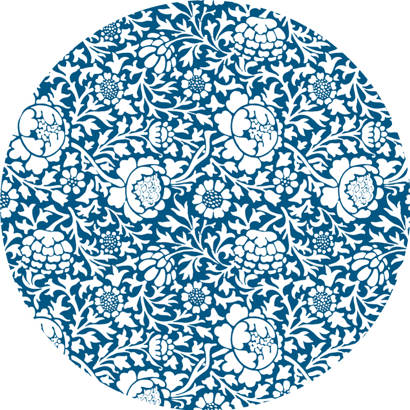 Vinyl tapijt bloemen en planten bloemenpatroon stijl - TenStickers