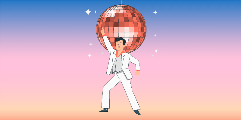 Dansfeestvibes vinyl tapijt voor meer kinderen - TenStickers