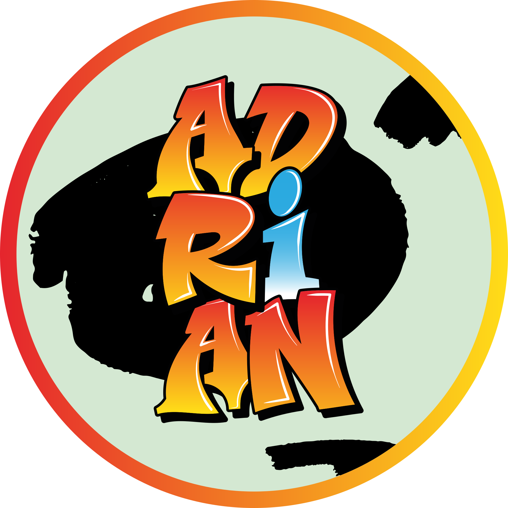 Kleurrijk naamontwerp vinyl tapijt met naam - TenStickers