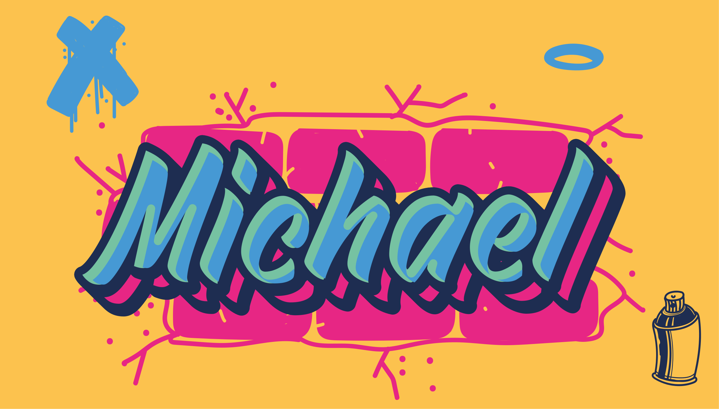 Graffiti aangepaste naam vinyl tapijt voor meer kinderen - TenStickers