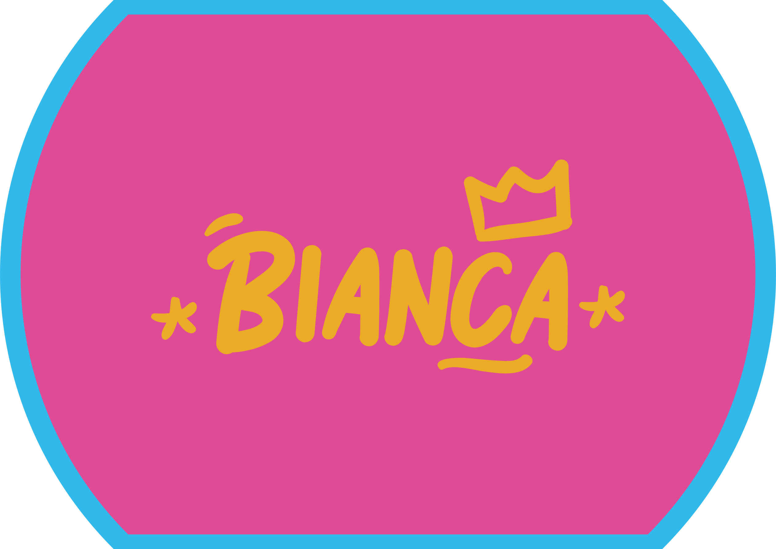 Vinyl tapijt met naam blauwe rand - TenStickers