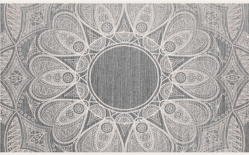 Verfijnd rond motief vinyl tapijt mandala - TenStickers