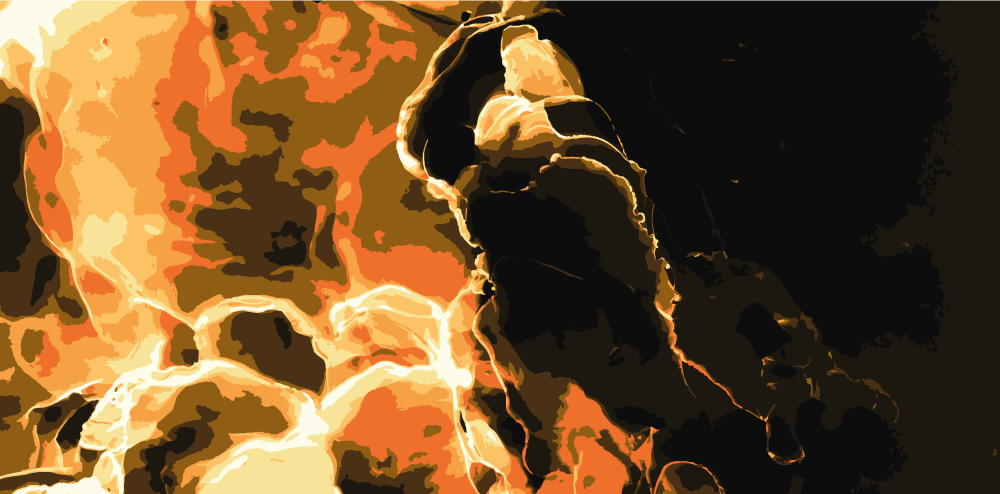 Vurig effect marmeren vinyl tapijt - TenStickers