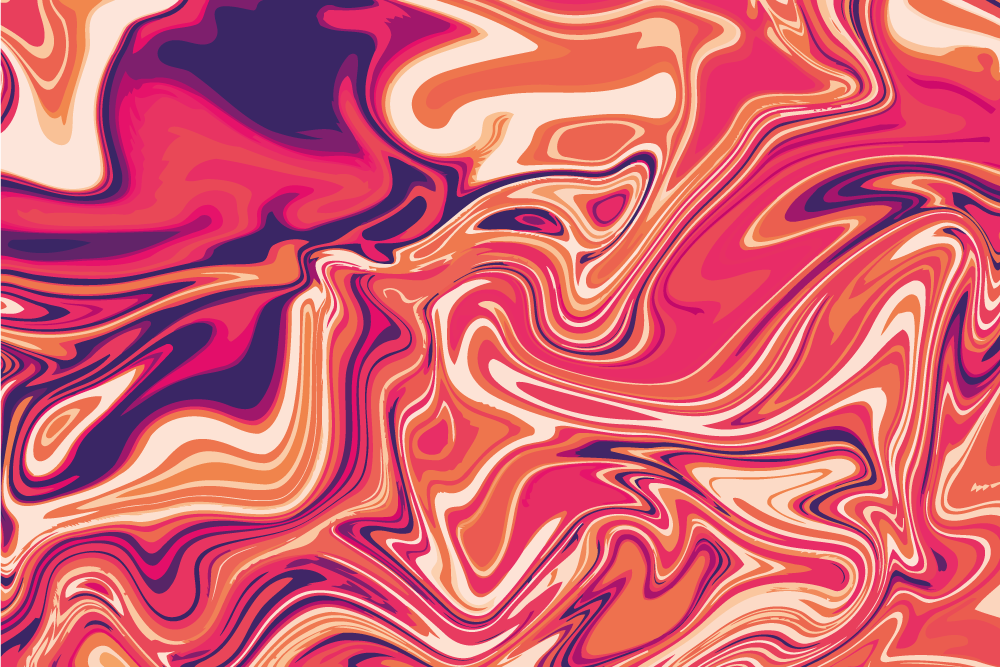 Levendig draaimotief vinyl tapijt modern - TenStickers