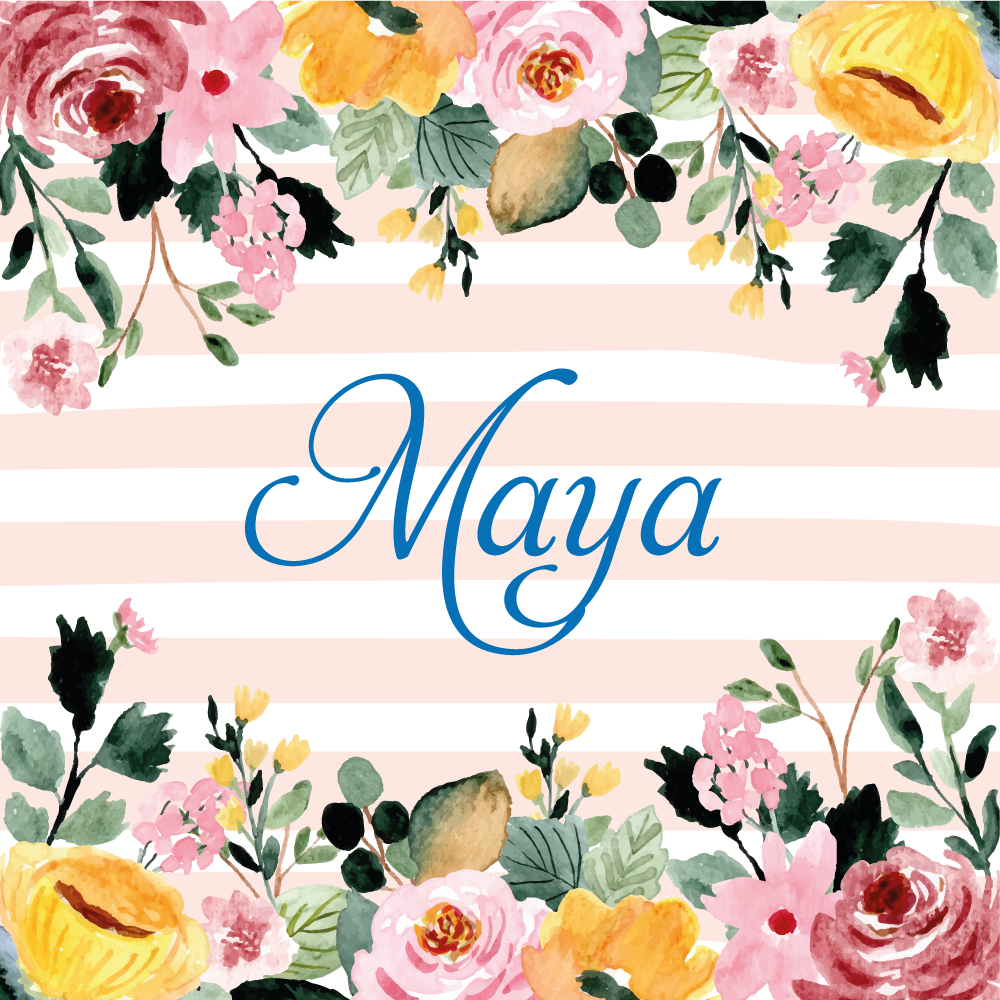 Bloemenpersonalisatie vinyl tapijt slaapkamer - TenStickers