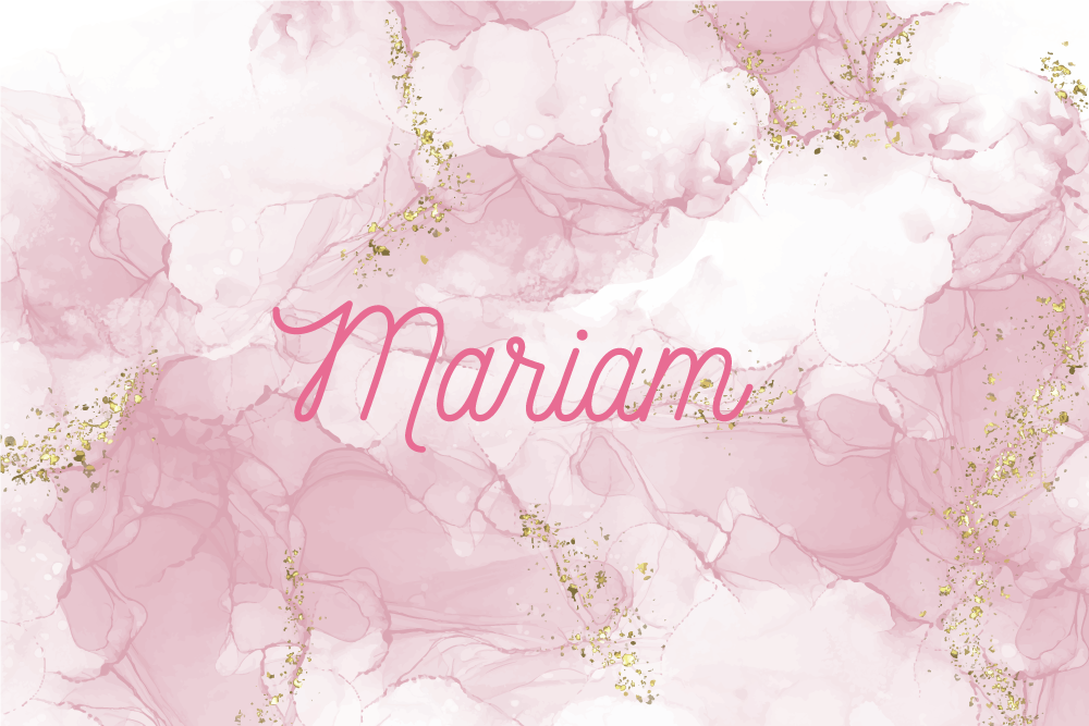 Elegante roze naam marmeren vinyl tapijt - TenStickers