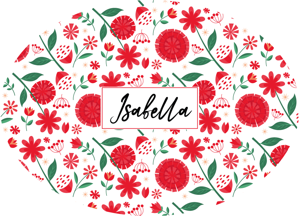 Op maat gemaakte rode bloemen vinyl tapijt slaapkamer - TenStickers