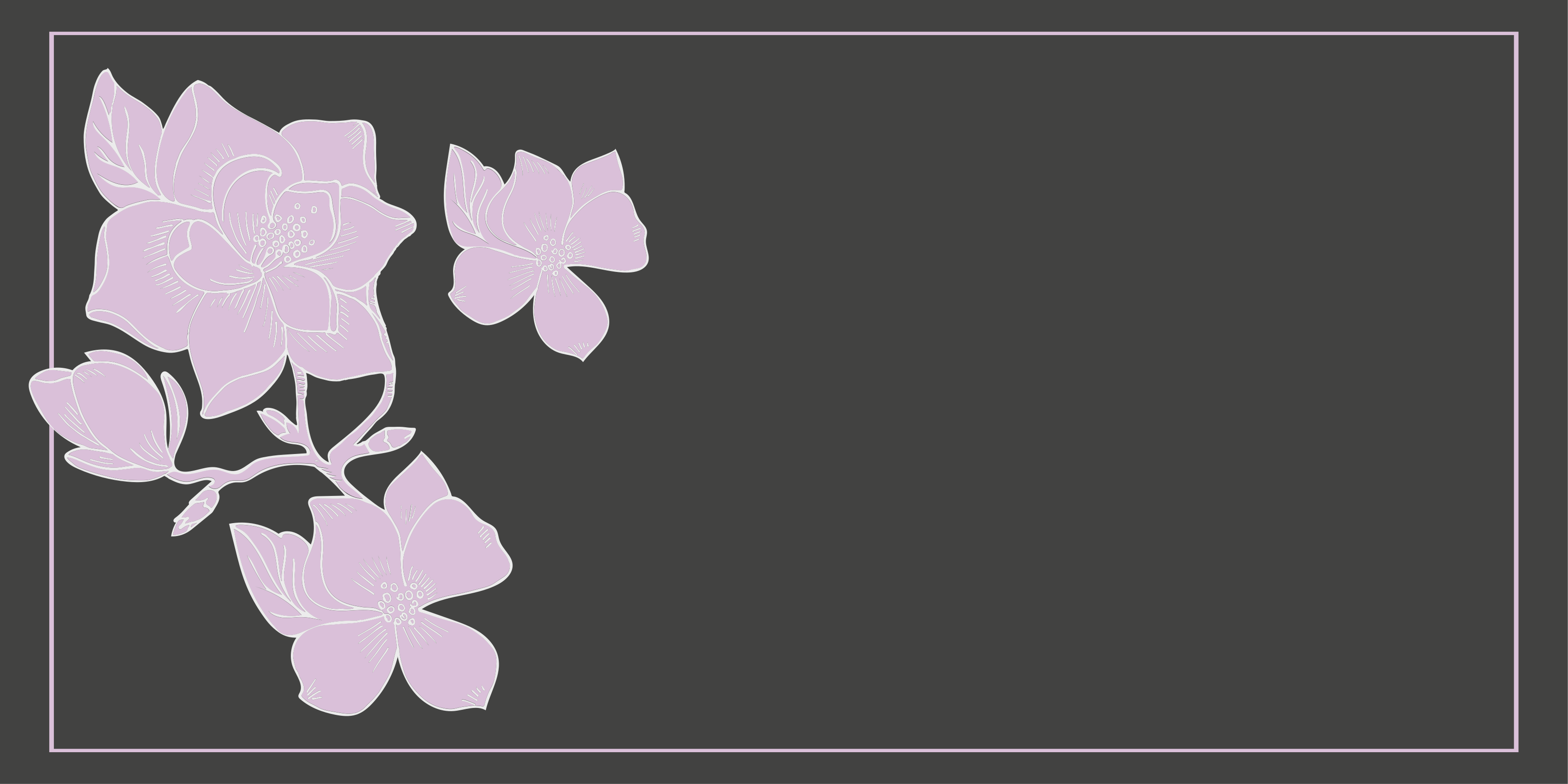 Vinyl tapijt Roze magnolia bloemen en bladeren - TenStickers