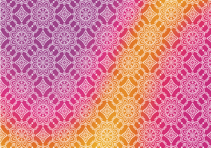 Elegante gradiënt vinyl tapijt mandala - TenStickers