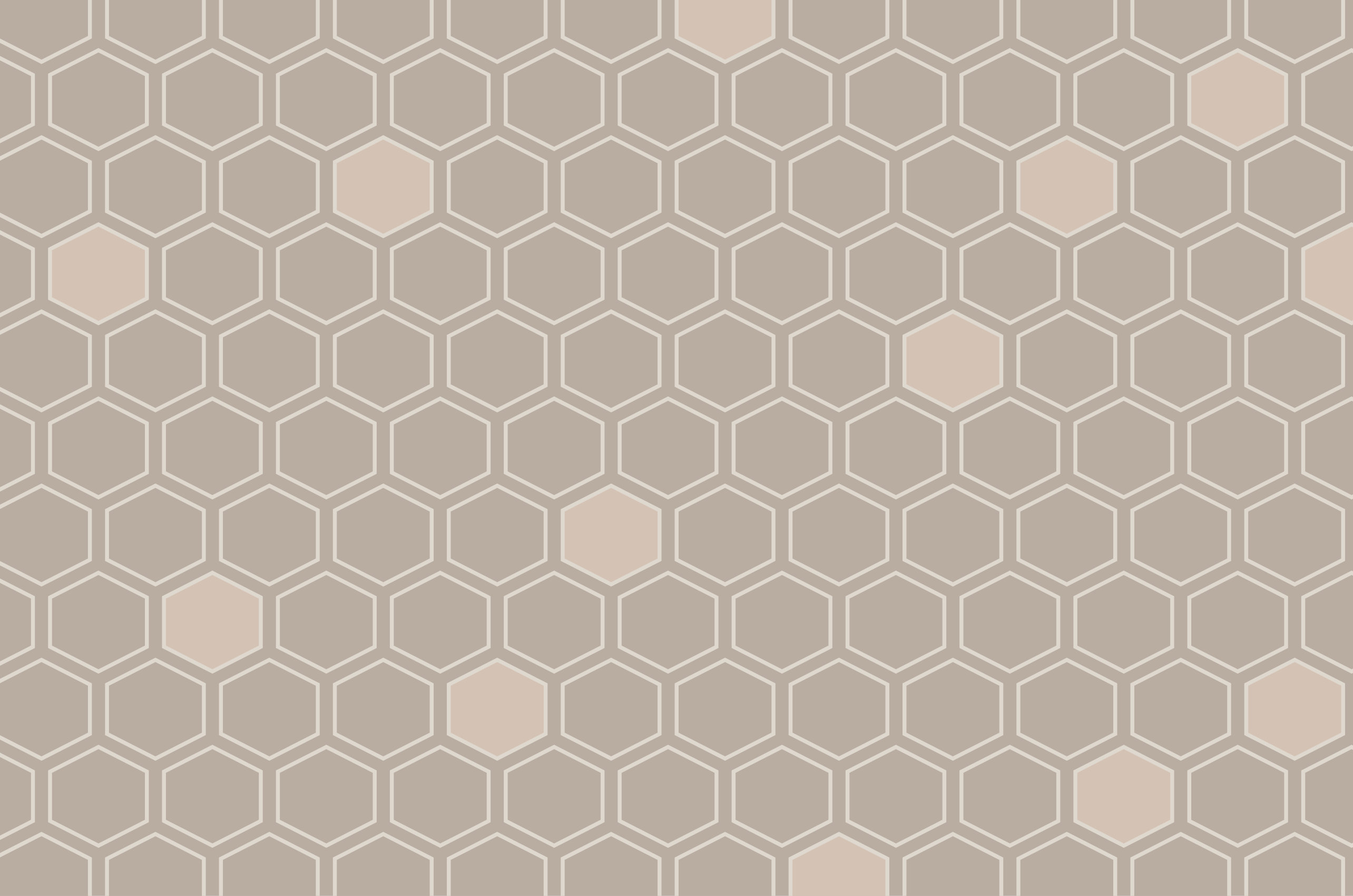 Hexagon beige motief vinyl tapijt geometrisch - TenStickers