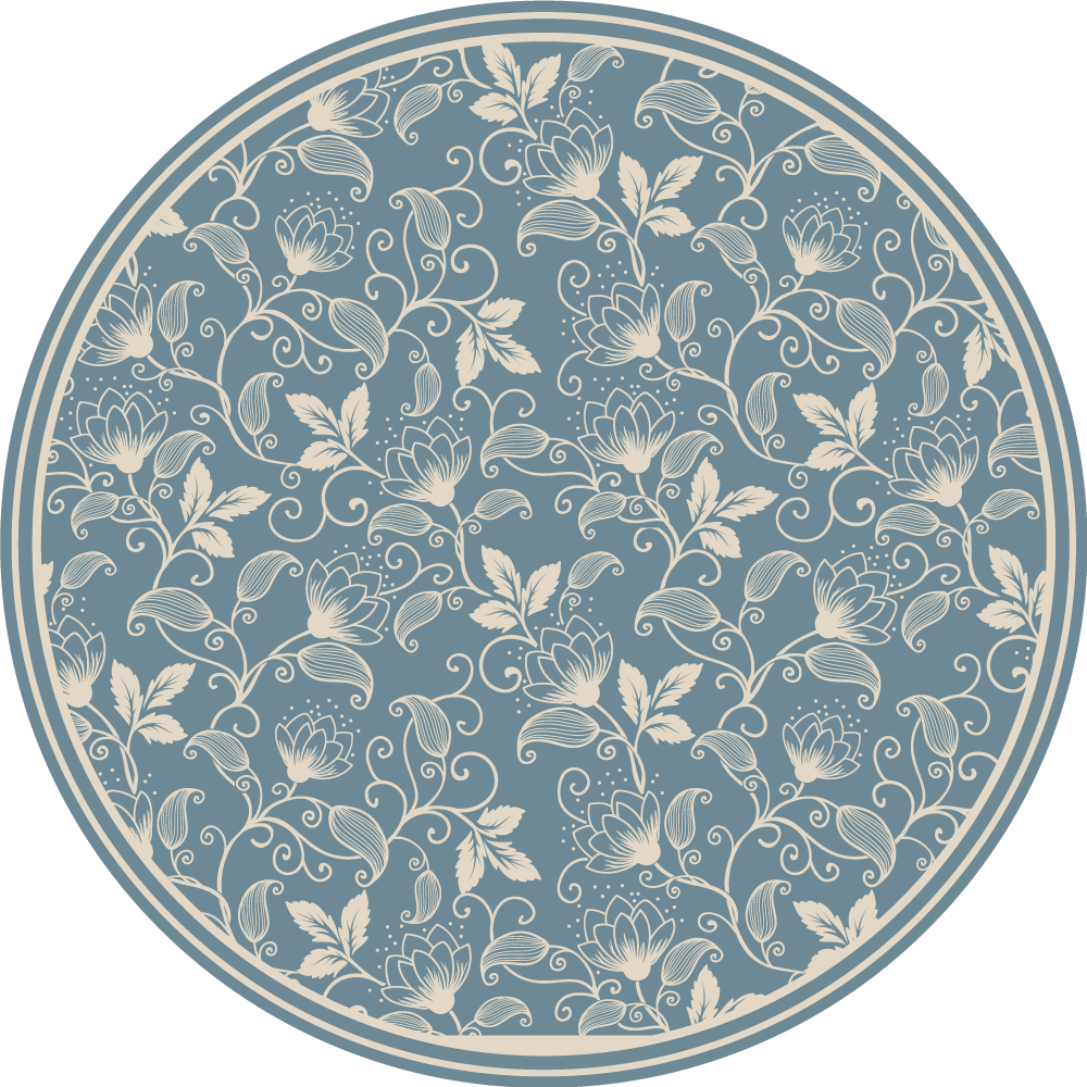 Vinyl tapijt bloemen en planten botanisch draai element - TenStickers