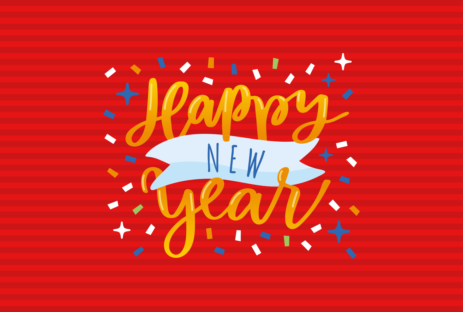 Nieuwjaarsviering vinyl tapijt kerstmis - TenStickers