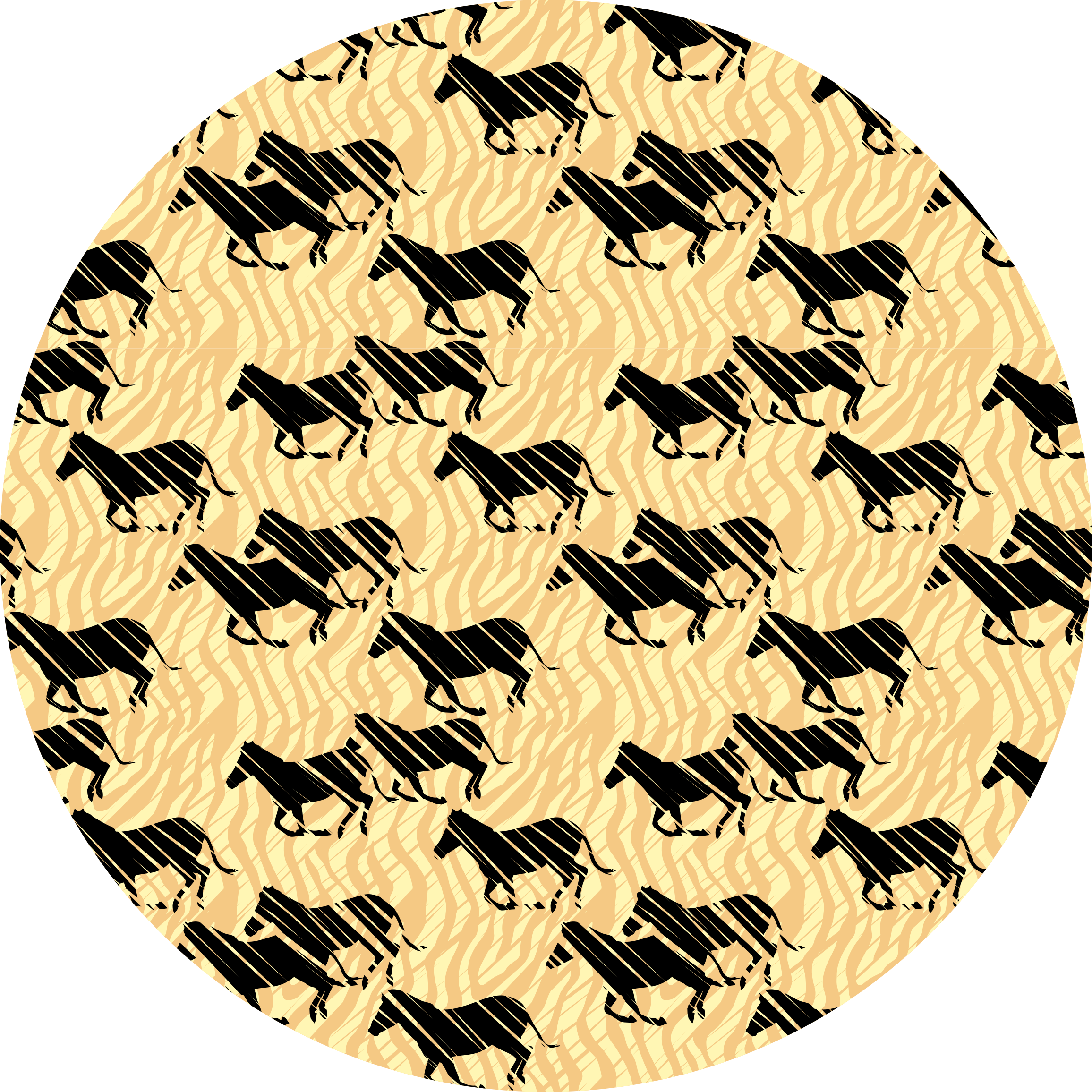 Stijlvol paardenpatroon vinyl tapijt dierenprint - TenStickers