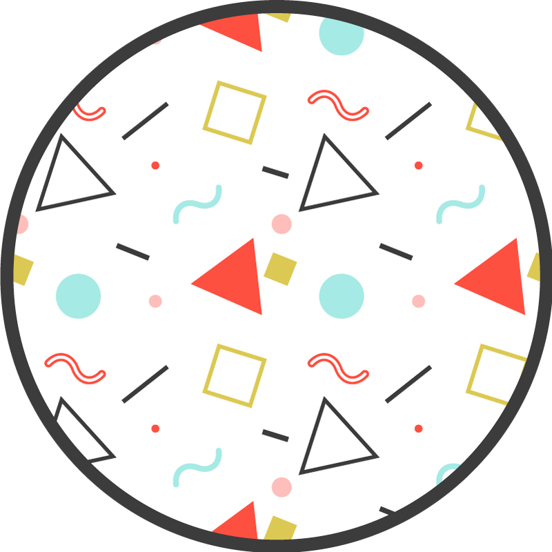 Geometrische kleurrijke vormen vinyl tapijt geometrisch - TenStickers