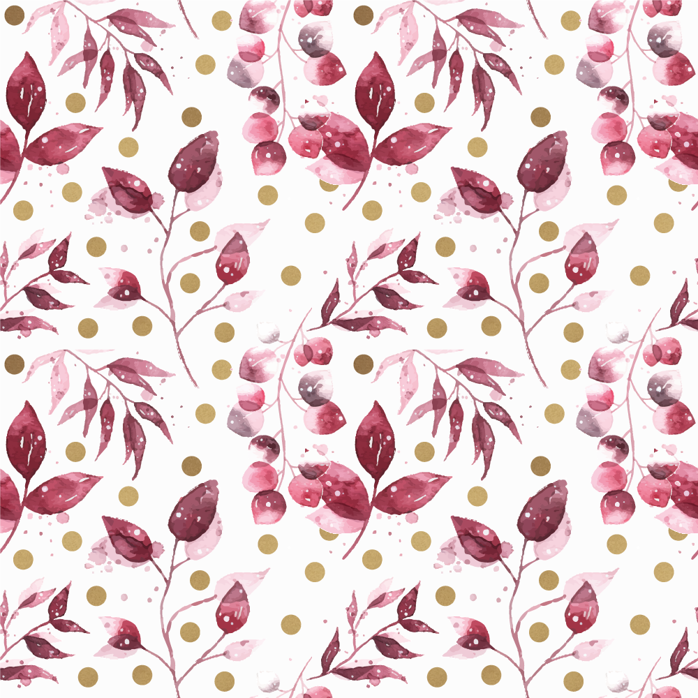 Vinyl tapijt bloemen en planten botanische print patroon - TenStickers