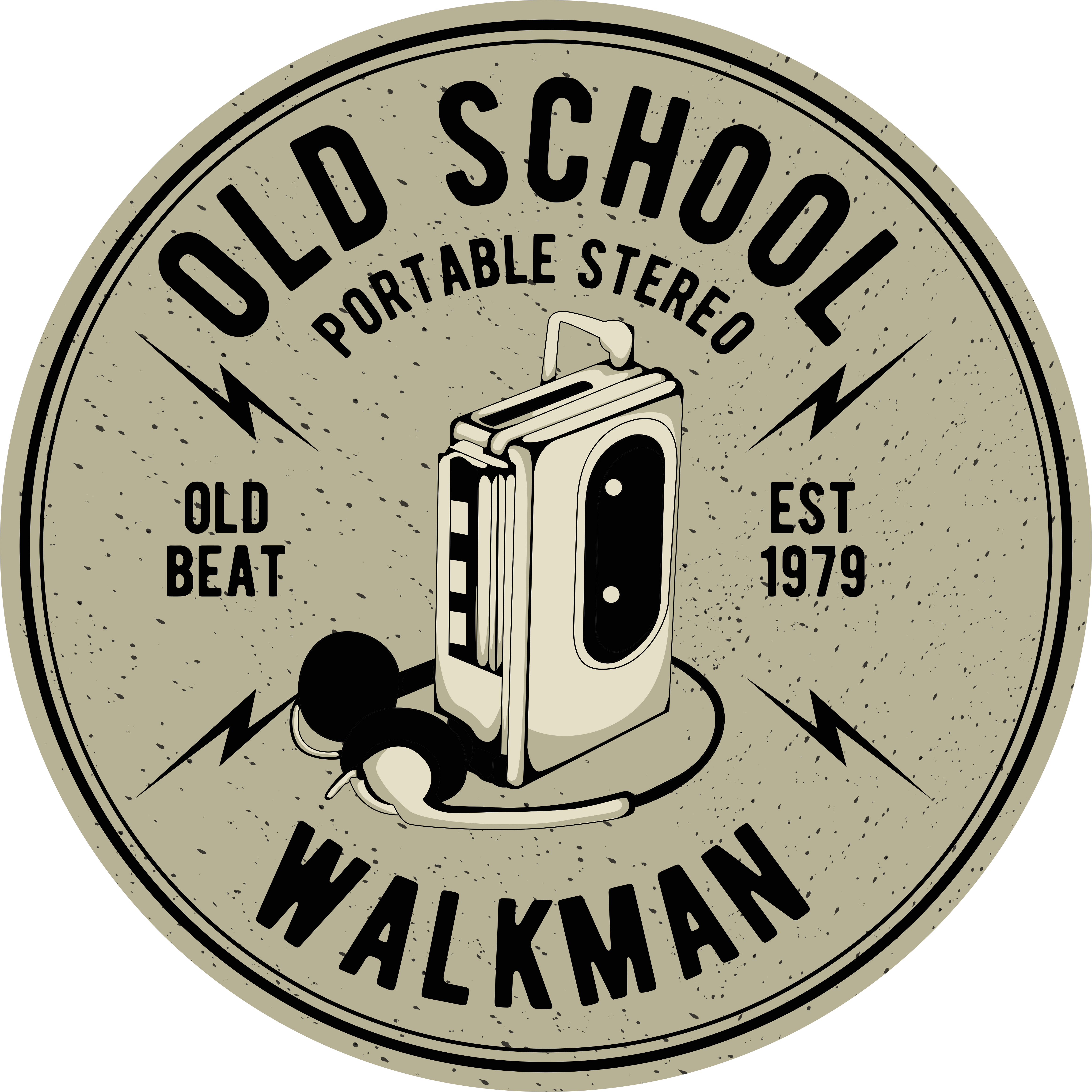 Retro draagbare stereo vinyl tapijt antiek - TenStickers