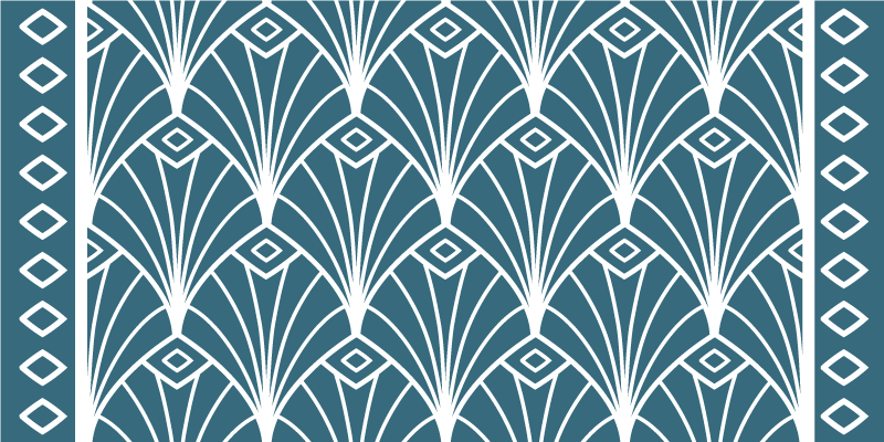 Art deco patronen vinyl tapijt voor meer kinderen - TenStickers