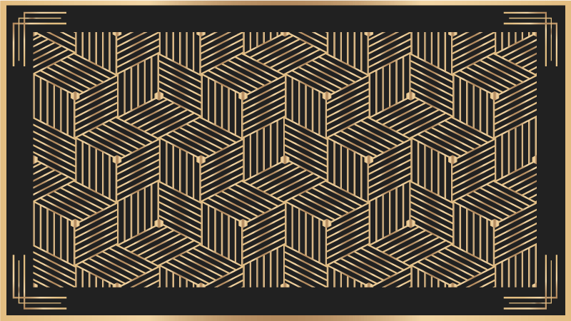 Stijlvol patroon vinyl tapijt geometrisch - TenStickers