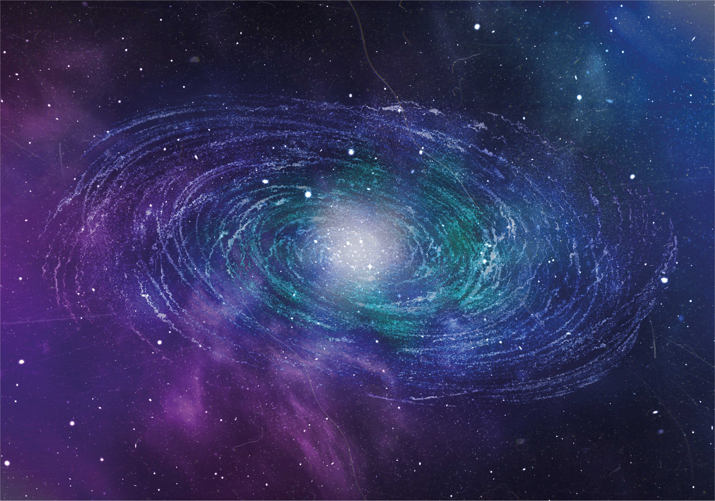 Galactisch wervelpatroon vinyl tapijt sterren - TenStickers