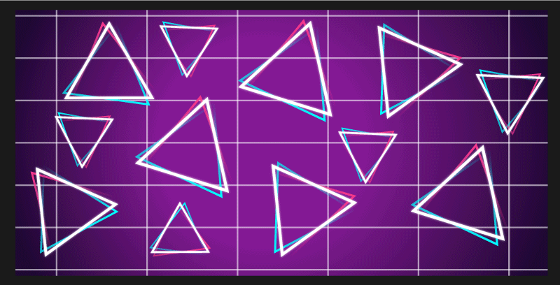 Levendig driehoekspatroon vinyl tapijt geometrisch - TenStickers