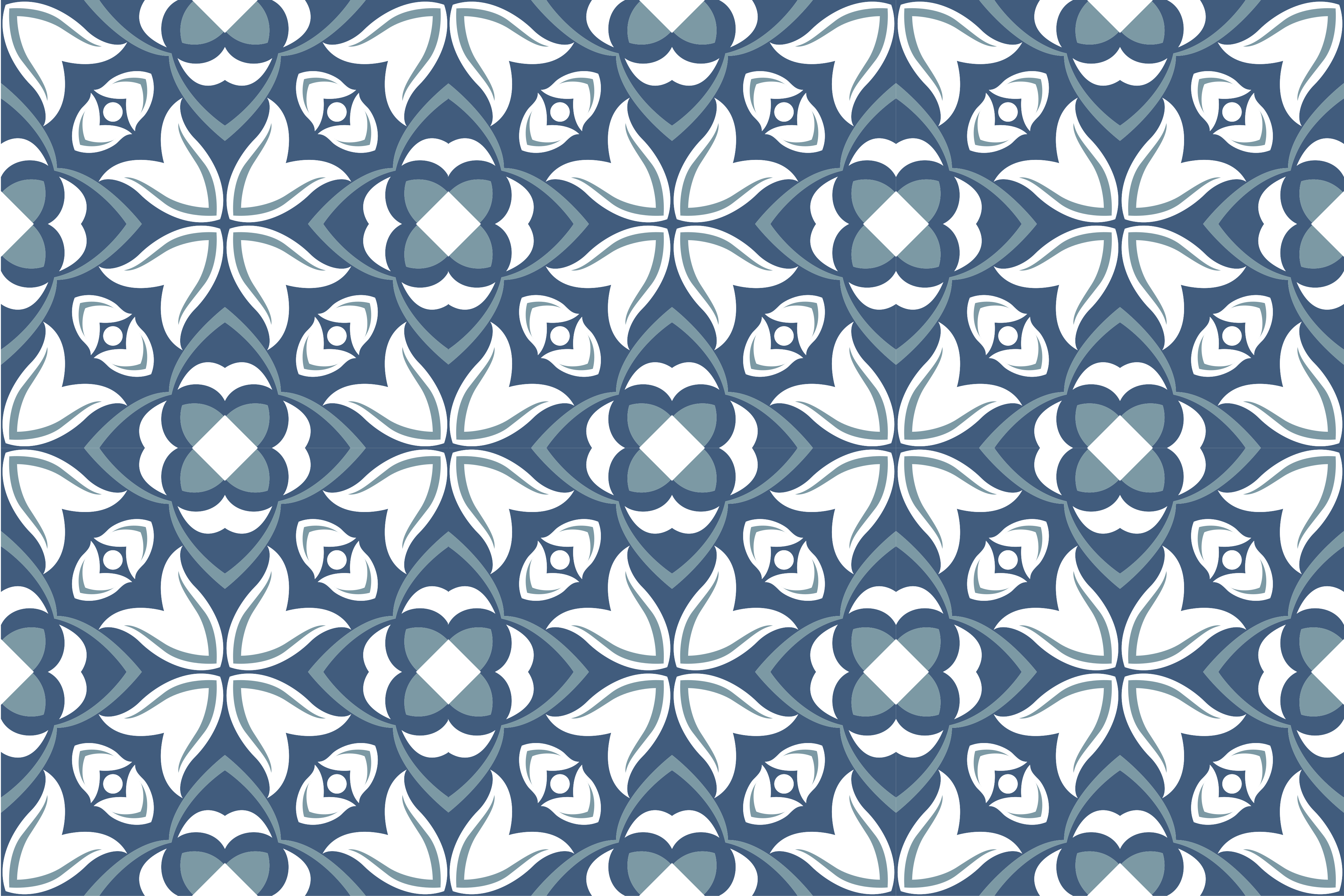 Sierlijke botanische elementen vinyl tapijt tegels - TenStickers