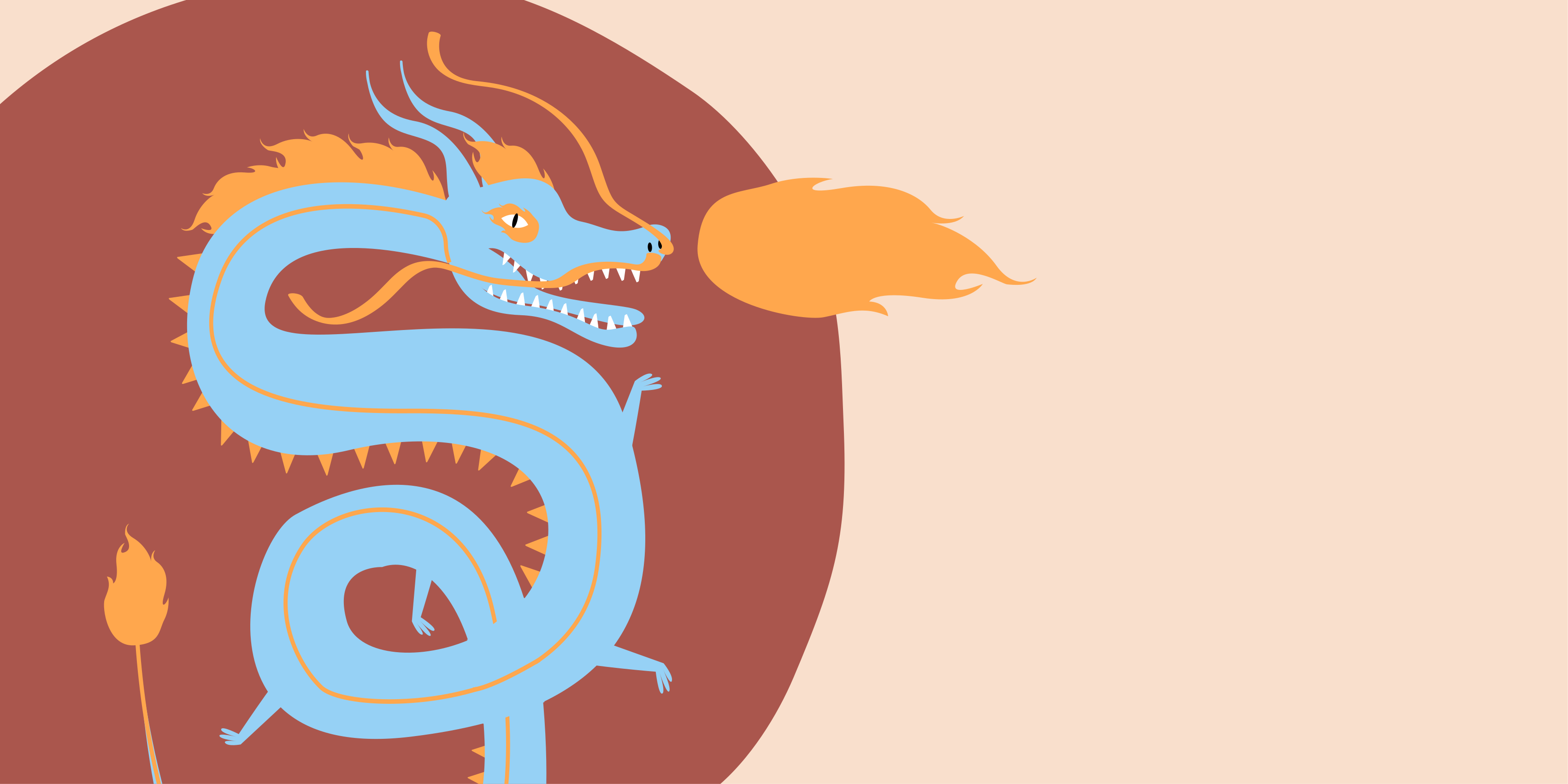 Drakengeest etnisch vinyl tapijt - TenStickers