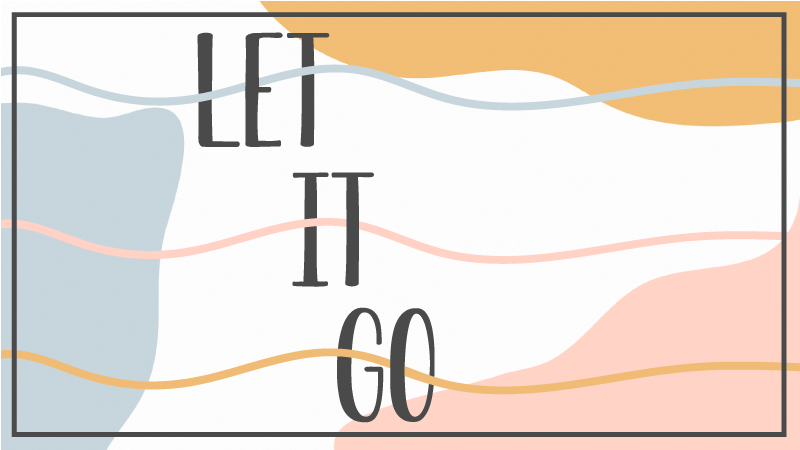 Laat het gaan vinyl tapijt zinnen en teksten - TenStickers