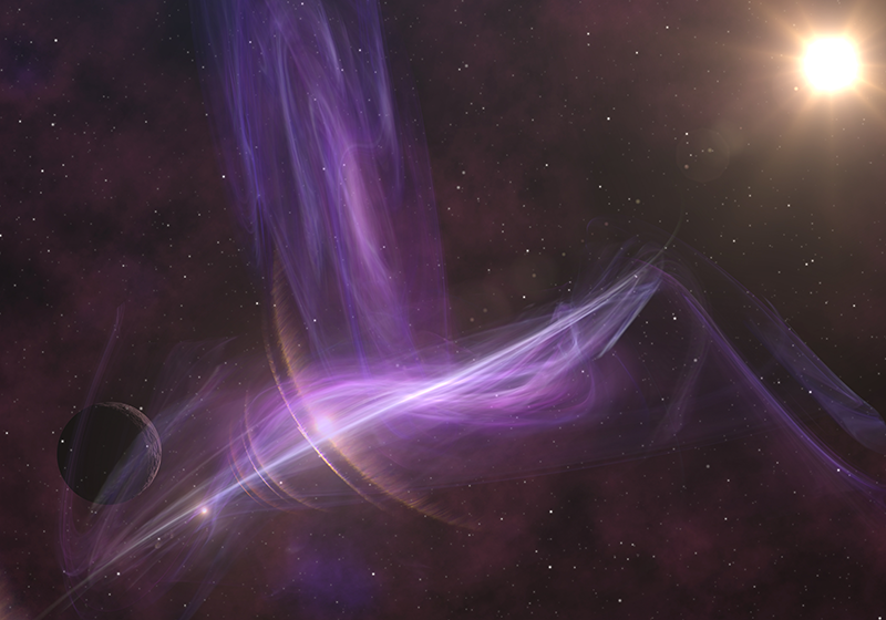 Galactisch droomlandschap vinyl tapijt voor meer kinderen - TenStickers