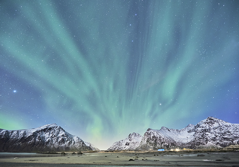 Schoonheid van het noorderlicht vinyl tapijt natuur - TenStickers