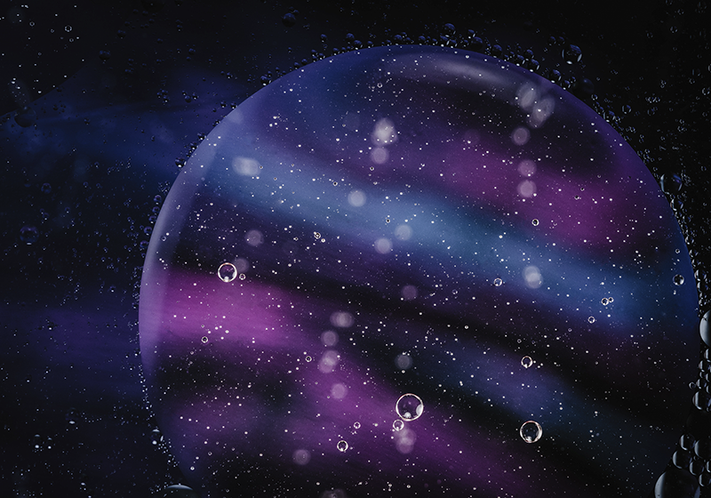 Kosmische bubbel illusie vinyl tapijt sterren - TenStickers