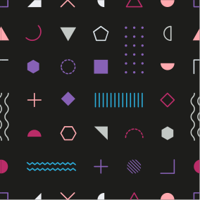 Speelse vormen weergeven vinyl tapijt geometrisch - TenStickers