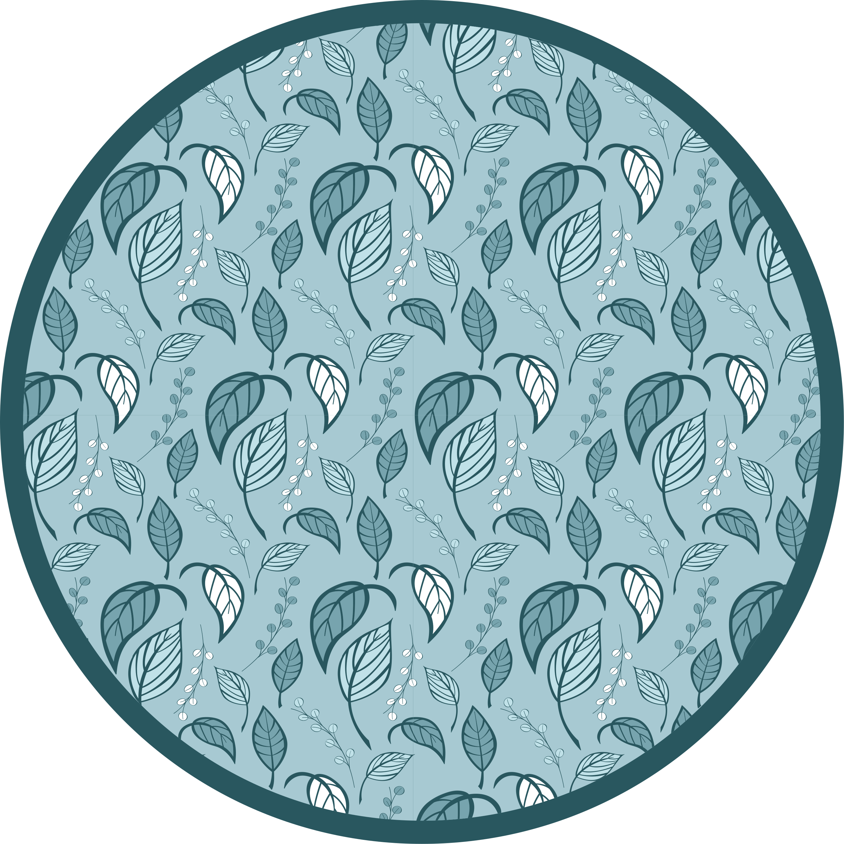 Bladmotief vinyl tapijt bloemen en planten - TenStickers