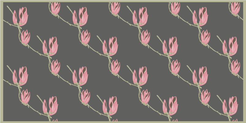 Vinyl tapijt Bloemen en planten Kleine magnolia roze - TenStickers
