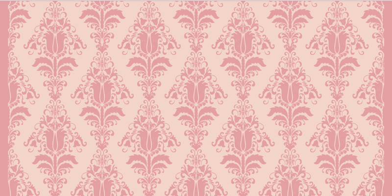 Elegant roze motief vinyl tapijt ontvangst hal - TenStickers