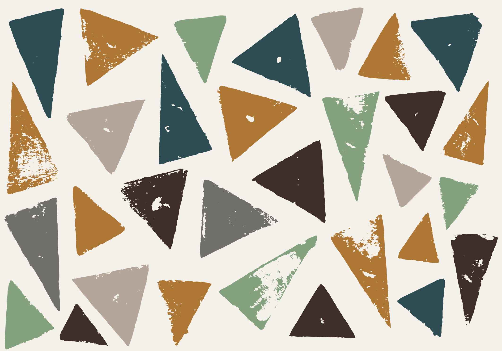 Levendig driehoekmotief vinyl tapijt minimalistisch - TenStickers