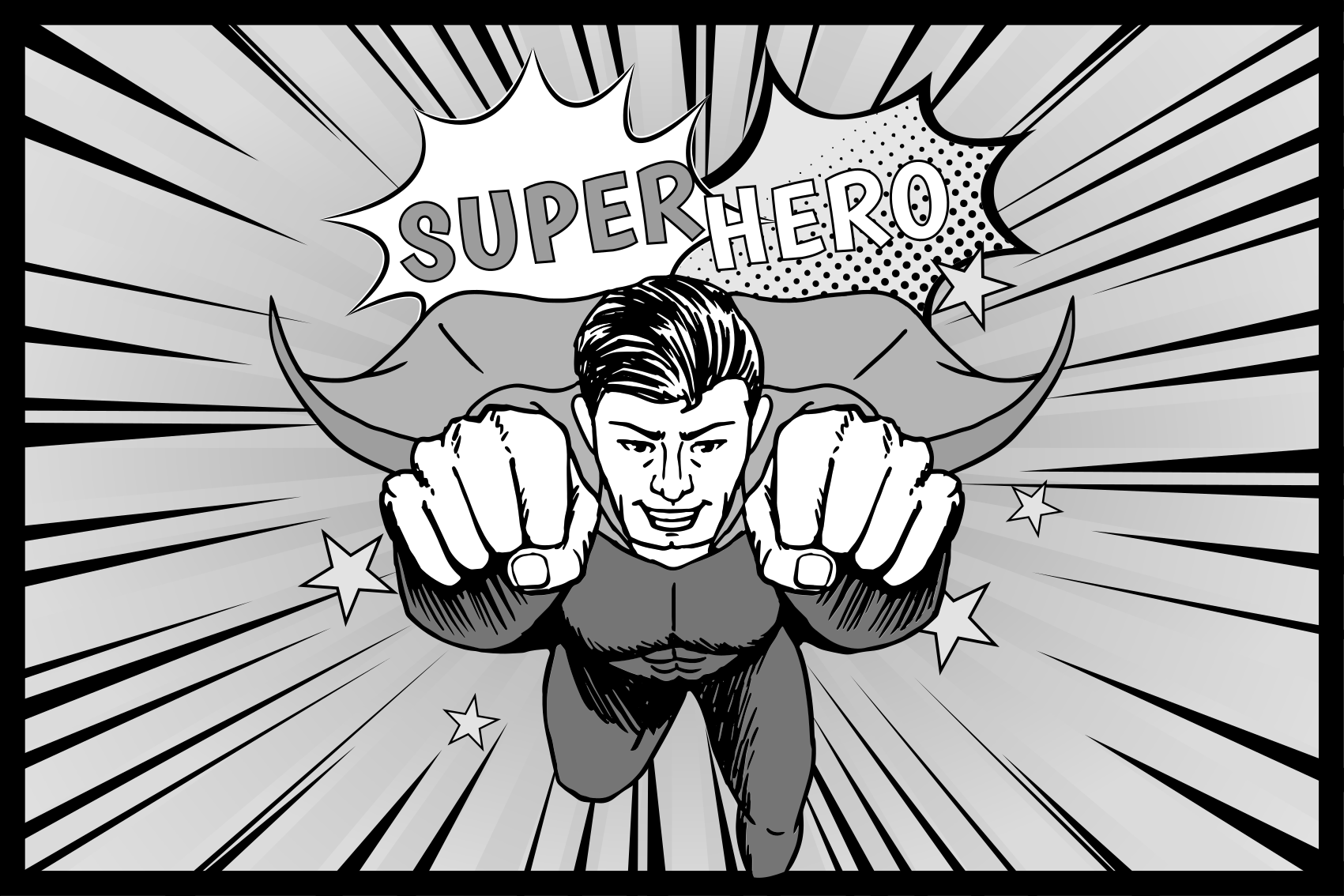 Dynamische superheldenafbeelding vinyl tapijt kind - TenStickers