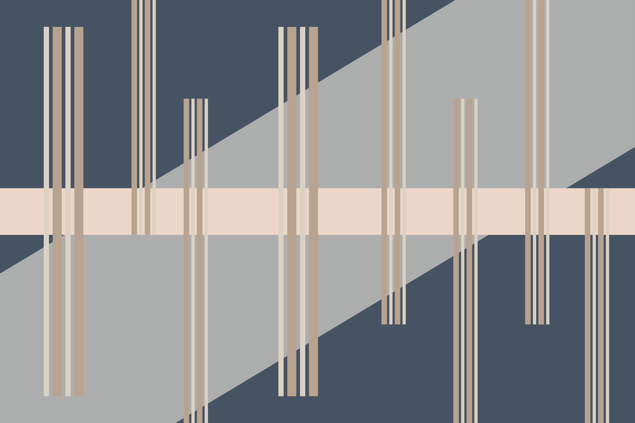 Gestreepte esthetiek vinyl tapijt met strepen - TenStickers