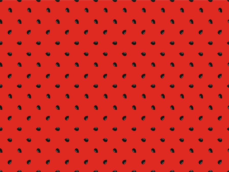 Rood aardbeipatroon vinyl tapijt - TenStickers