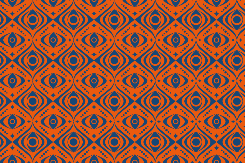 Geometrisch oogpatroon Geometrische vinyl vloerkleed - TenStickers