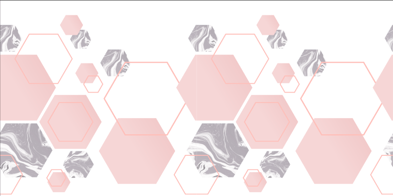 Gemarmerde zeshoeken vinyl tapijt mozaïek - TenStickers