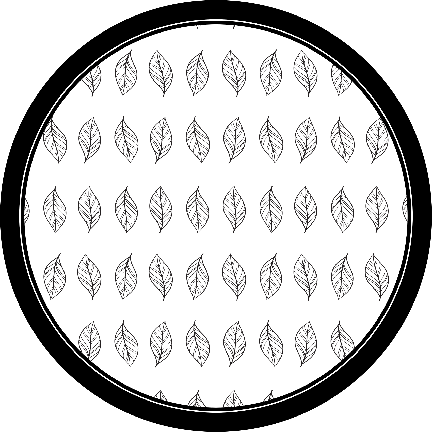 Botanische schets vinyl tapijt bloemen en planten - TenStickers