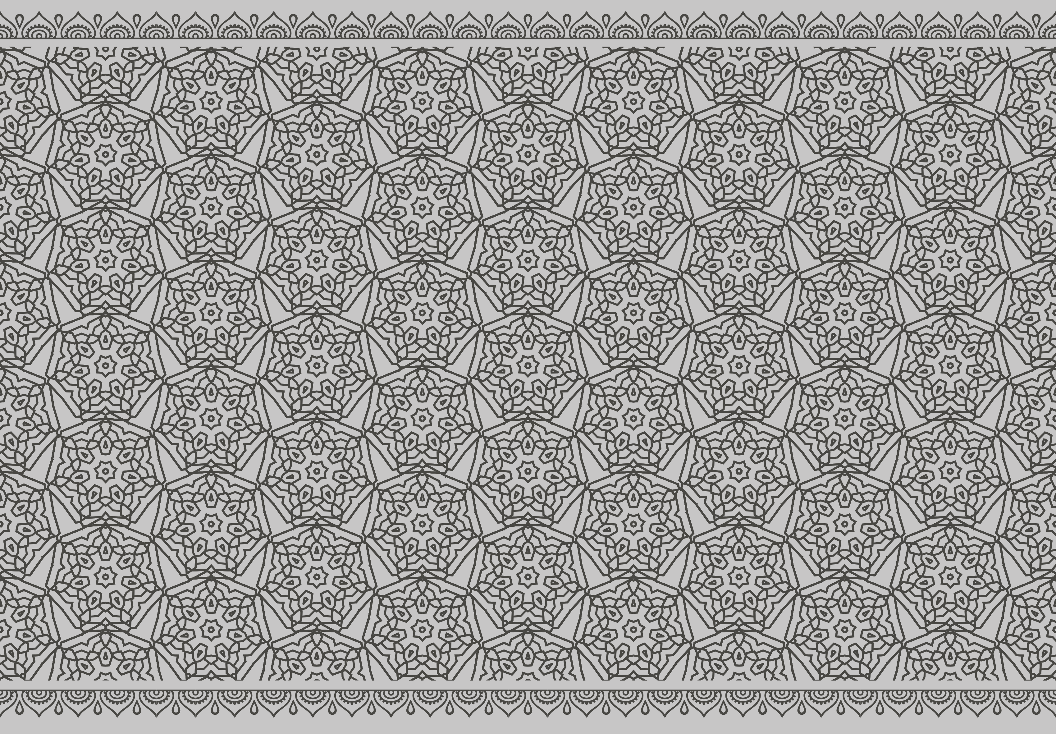 Symmetrisch mandala patroon vinyl tapijt  - TenStickers