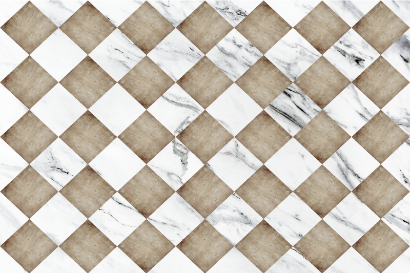 Marmeren vinyl tapijt diagonaal marmer - TenStickers