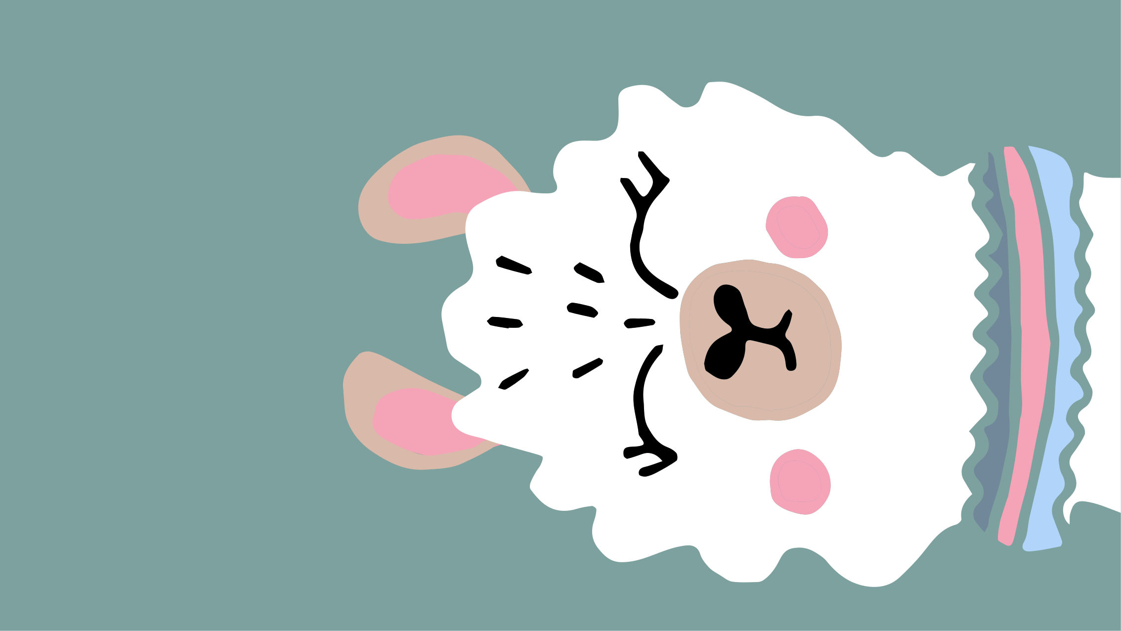 Lam illustratie vinyl tapijt baby - TenStickers