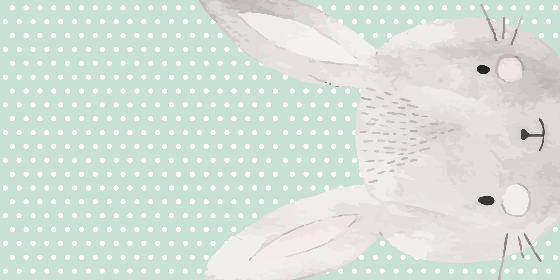 Konijntje illustratie vinyl tapijt baby - TenStickers